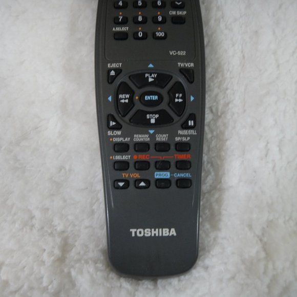 TOSHIBA VC-522 TV, VCR REMOTE CONTROL W/ TIMER PROGRAM - Picture 3 of 4
